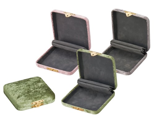 Accessory case L size crushed velor fabric gift box 12 pieces AR-J500CV