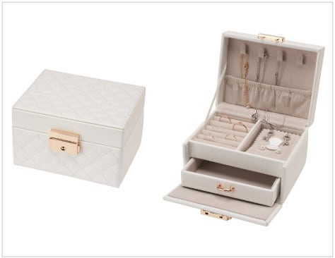 Jewelry jewelry box Quilted jewelry box M 1 piece JB-8300