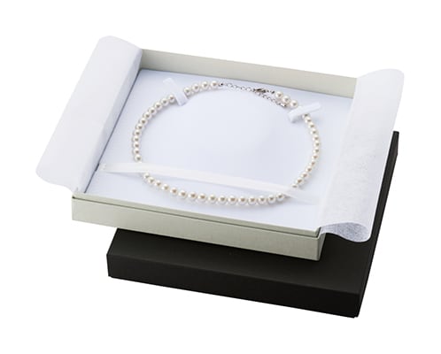 Omega neck choker paper box, shallow box type with necklace mount, 10 pieces AR-N201