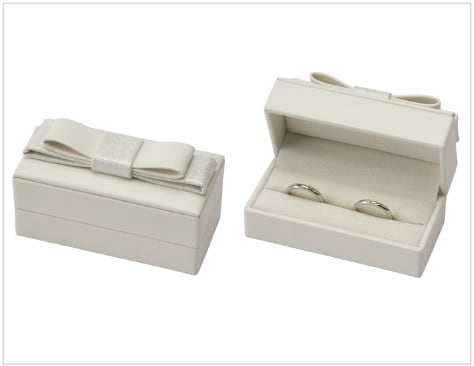 Pairing case box with ribbon for 2 rings 12 pieces KR-22