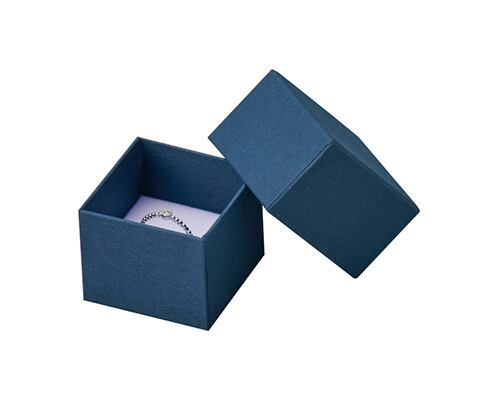 Mifta-style paper box for rings, earrings, and pendants, square S size, matte embossed paper, 20 pieces AR-REP216