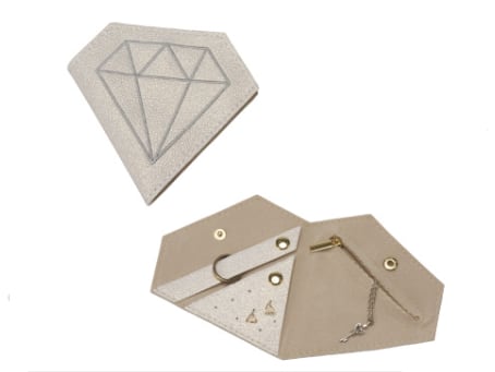 Diamond shaped jewelry pouch Jewelry storage pouch 10 pieces AO-TR-23