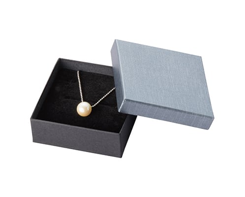 Mifta-style paper box for rings, earrings, and pendants L size Embossed paper gray 20 pieces AR-REP246