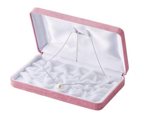 Pearl necklace case pink chamois series 6 pieces AR-N700