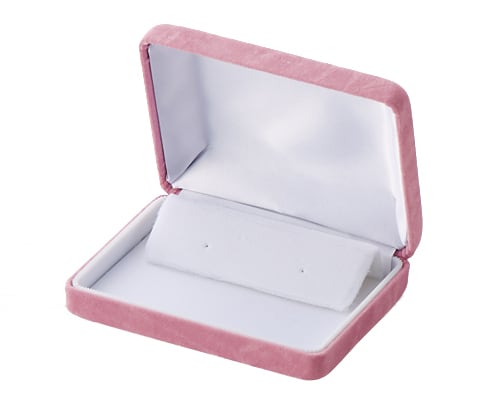 Earrings case L size pink chamois series 12 pieces AR-EC210