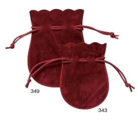 Chamois drawstring pouch S size jewelry pouch 10 pieces AR-343