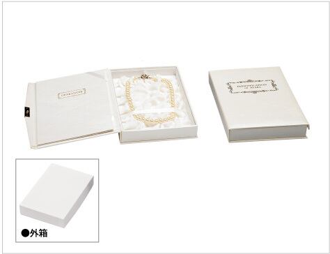 Pearl necklace case book type leather style paper 6 pieces N-777