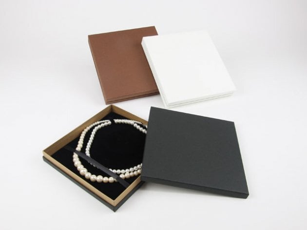 Accessory paper box necklace Combi box for pearls, chokers, and omega necklaces, 6 pieces A-7151-N