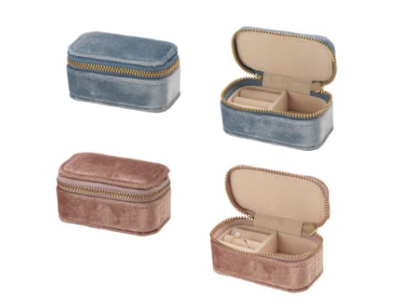 Mini zipper jewelry box 5 pieces AO-JP-1001