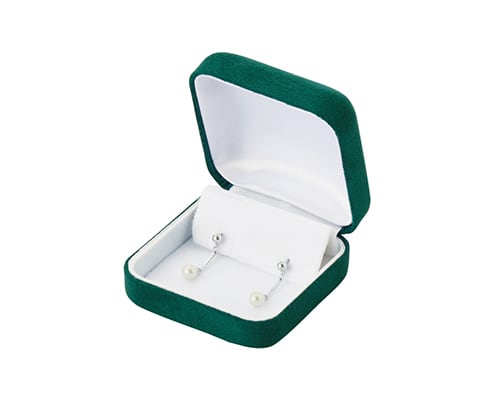 Earring case S size Green suede fabric JADE series 12 pieces AR-EC29SR