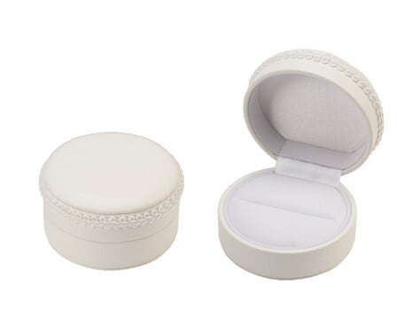 Round bridal ring case with 2 rings, 12 pieces AO-KR-7