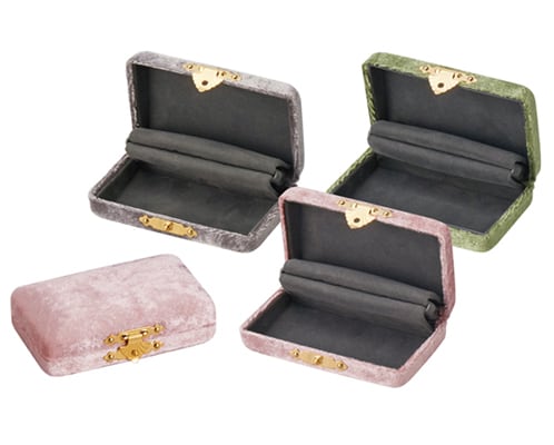 Accessory case S size crushed velor fabric gift box 12 pieces AR-J104CV