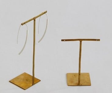 Brass earring stand S size T-shaped stand BRASS material 6 pieces SS-307002-S