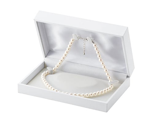 Pearl necklace case for 1, 2, and 3 items Square 1 series 6 pieces AR-N333