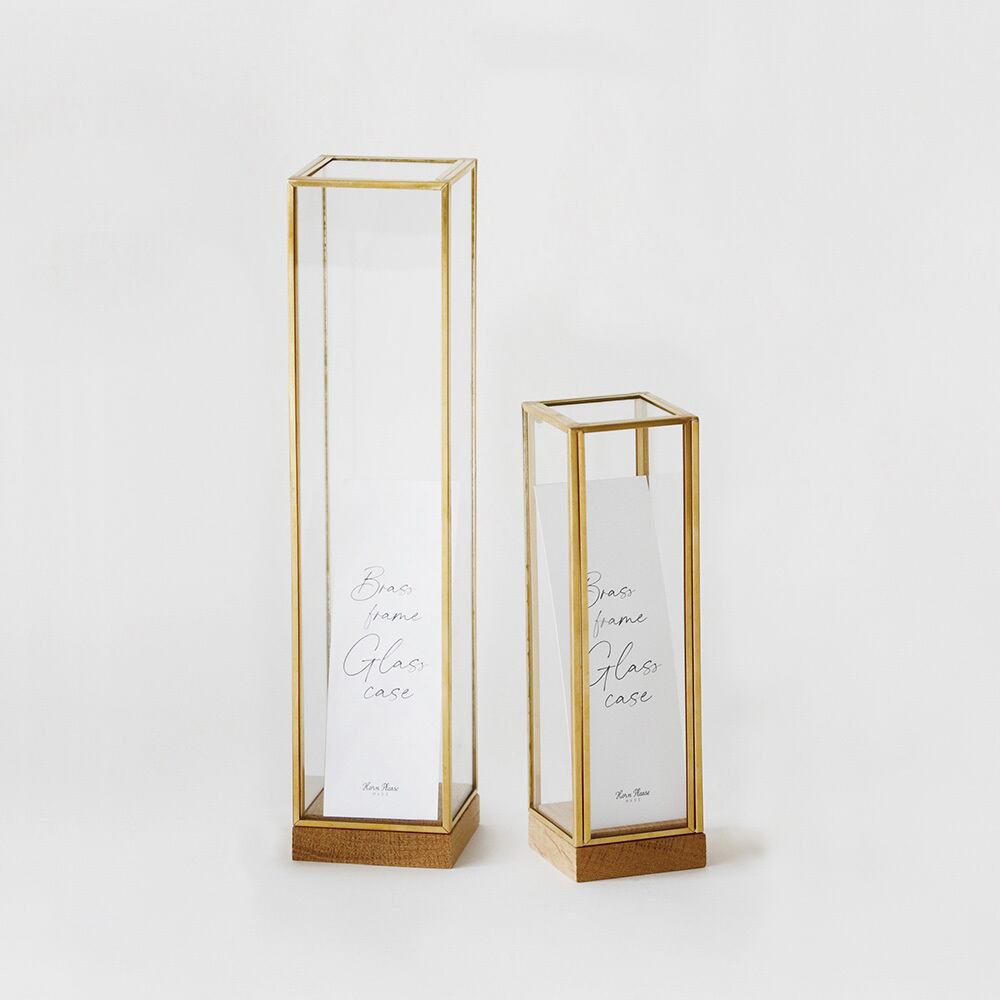 BRASS frame display box tall (L) size 1 piece unit SI-107783