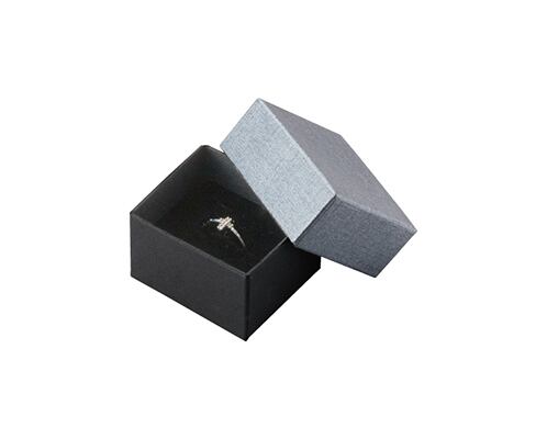 Mifta-style paper box for rings, earrings, and pendants S size Embossed paper gray 20 pieces AR-REP245