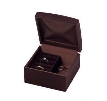 Jewelry box with ring holder flocky fabric RS series 10 pieces RS-140-RBC