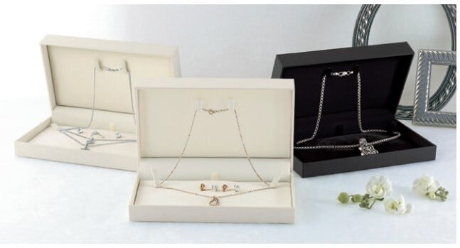 Pearl necklace case for 1 piece, 2 pieces, and 3 pieces Leather-like paper GT series 10 pieces GT-57-N/NE/NER