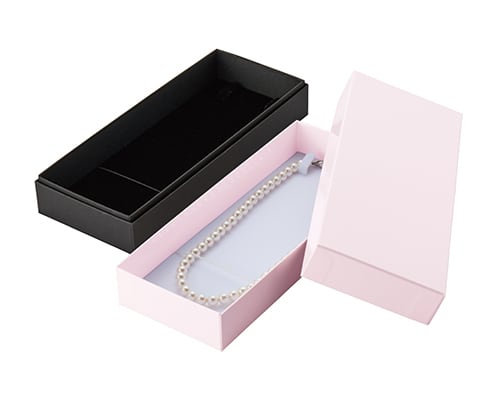 Pearl necklace case with paper necklace mount, 12 pieces AR-N31