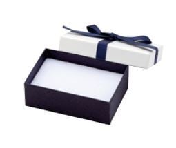 Accessory Paper Box, Feather Box with Ribbon, Earrings, Rings, and Necklaces with Sponge Notches, 12 Pieces 7342-REP