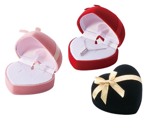 Case with heart-shaped ribbon 12 pieces REP-282