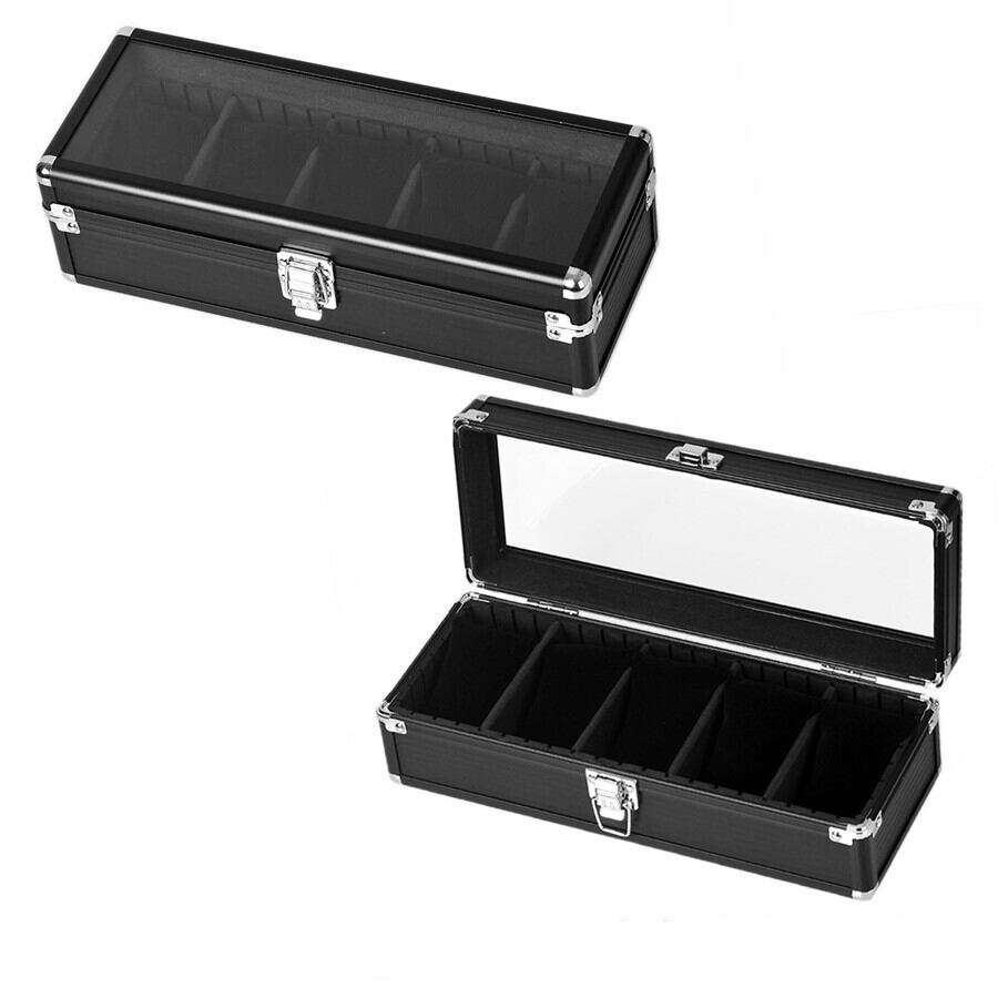 5 Watch Storage Case Aluminum Watch Collection Case SE-WC-05-AL