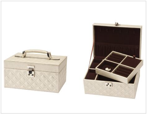 Quilted jewelry box S size Serena collection 1 piece JB-9100