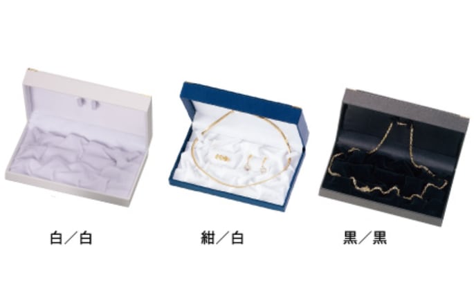 Pearl necklace case for 3 NER pieces Square corner metal fitting type NOELLE COLLECTION 6 pieces AO-NER-207