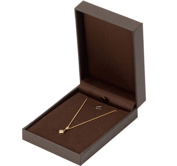 Square case for pendant heads and necklaces, leather-like paper, 12 pieces, CB series, CB-4006NH