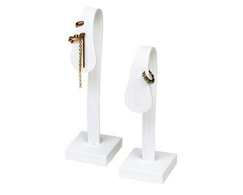 Stand for both ear cuffs and earrings, height L size, long earrings, hook earrings, synthetic leather fabric AR-1999L