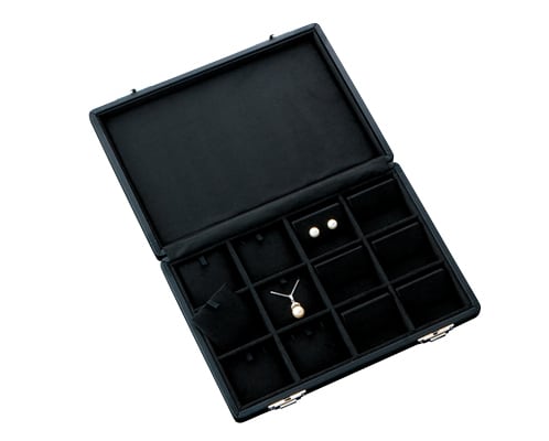 Storage case with earring/pendant mount 12 compartments AR-5421