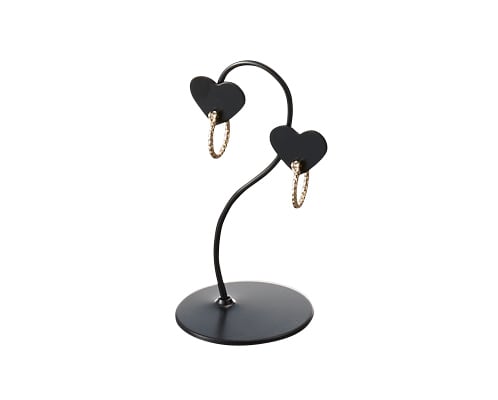 Earring stand heart-shaped metal AR-1908