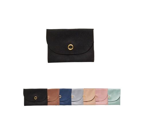 Wallet-shaped suede pouch new color 20 pieces AR-710