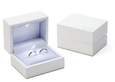 Wooden ring/pairing case with spotlight, for bridal, 1 piece MA-400