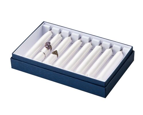 Ring storage box with 8 ring rods, ring stock case AR-581